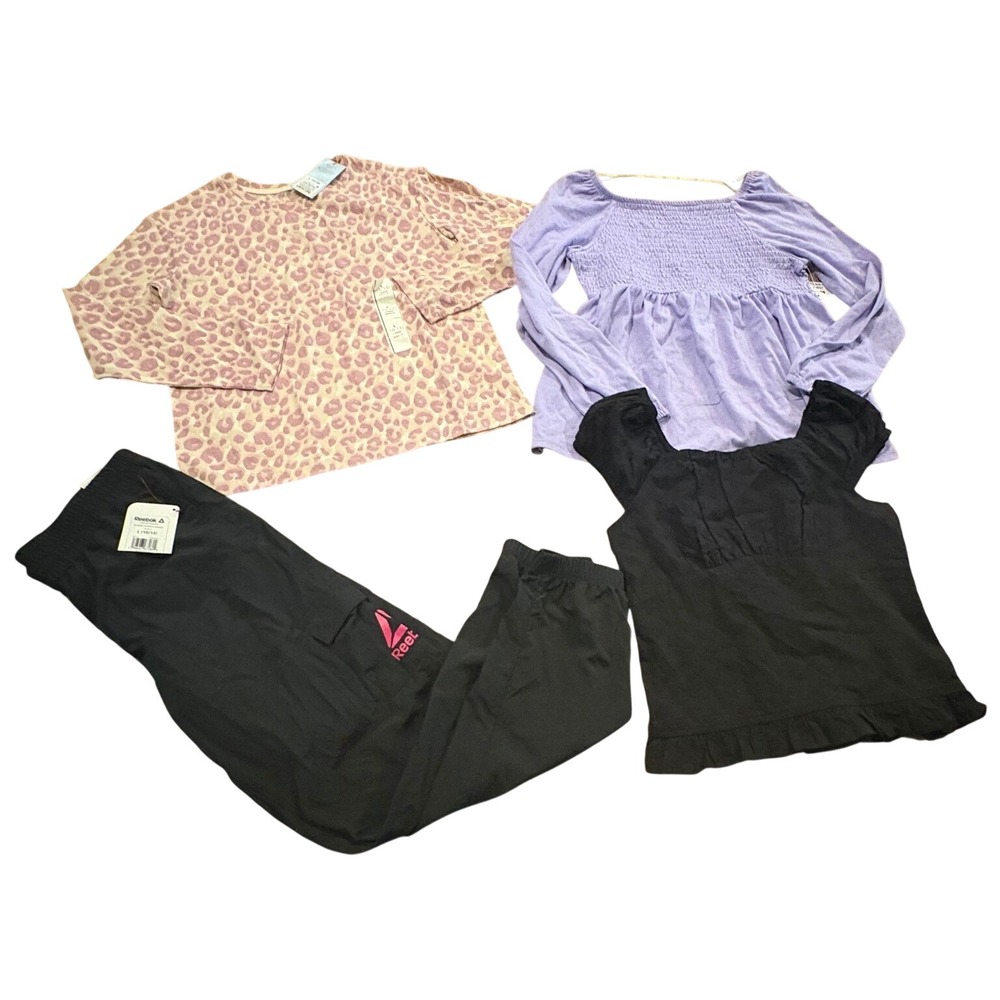 Girls Clothing Lot 3 NWT Tops Reebok Joggers Size 10 12 Large Plus